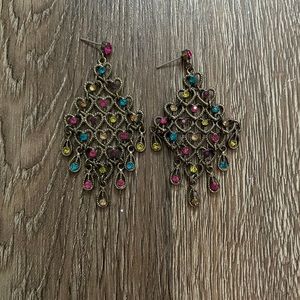 Multi color dangle earrings
